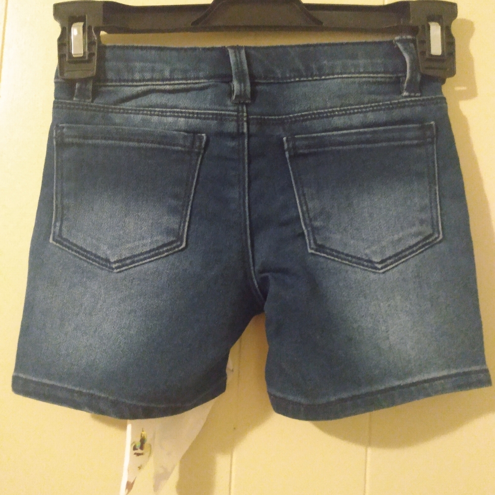 Girl's Stretch Midi Jean Shorts - Picture 3 of 3